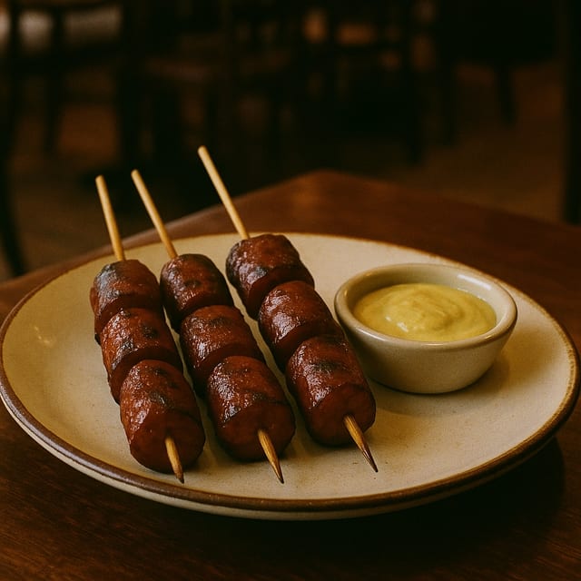 Smoked Chorizo Skewers.